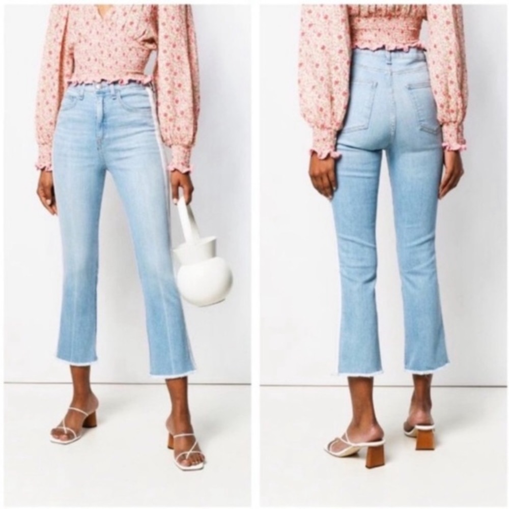 Veronica Beard Carly 11" Kick Flare Tuxedo Stripe… - image 1